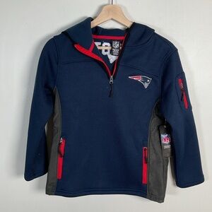 Ultra Game NFL Boys Fleece Quarter-Zip Hoodie Size Medium‎ (10/12) NWT